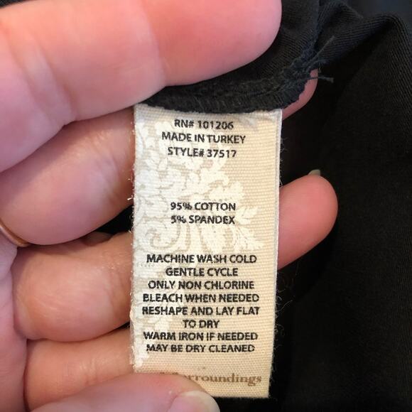 Soft Surroundings black faux wrap dress size Petite Small - Picture 12 of 13